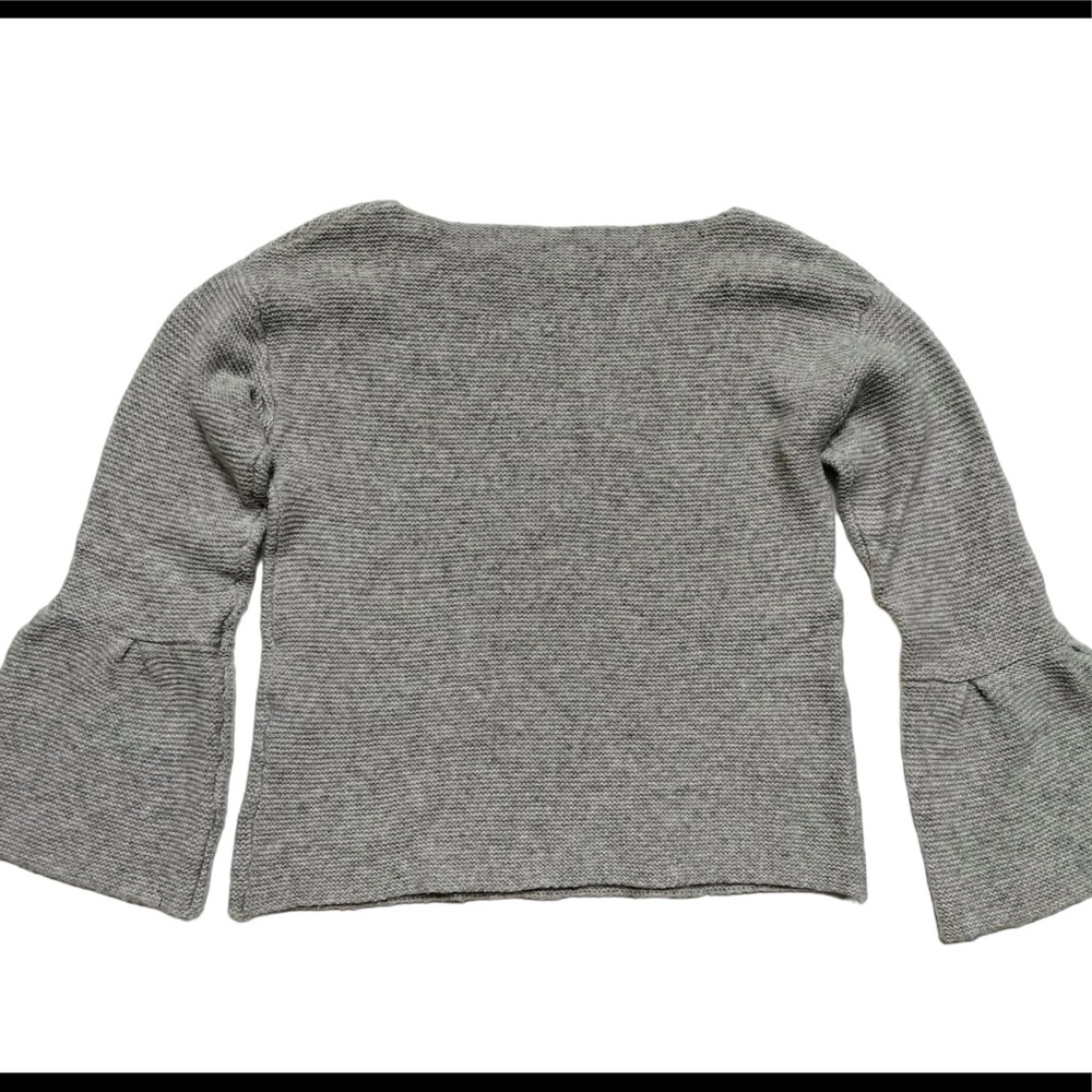 Sundance Fine Variations Bell Sleeve Wool Blend Womens Sweater Sz M Gray - Picture 6 of 7